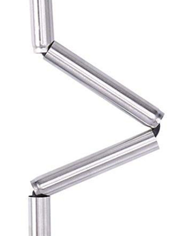 Reusable Foldable Straw Silver 230x9x6cm