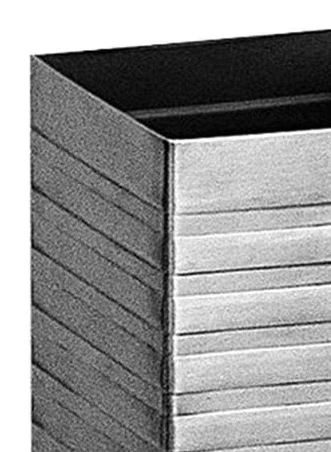 أمال طقم إكسسوارات للحمام مكون من كوب بتصميم مربع من الستانلس ستيل، لون فضي فضي (تصميم مربع) 5.8 x 5.8 x 9.8سم  - Image 2