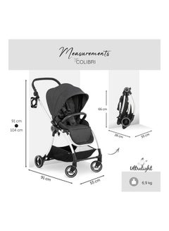 hauck Standard Baby Single Stroller Colibri - Black  - Image 3