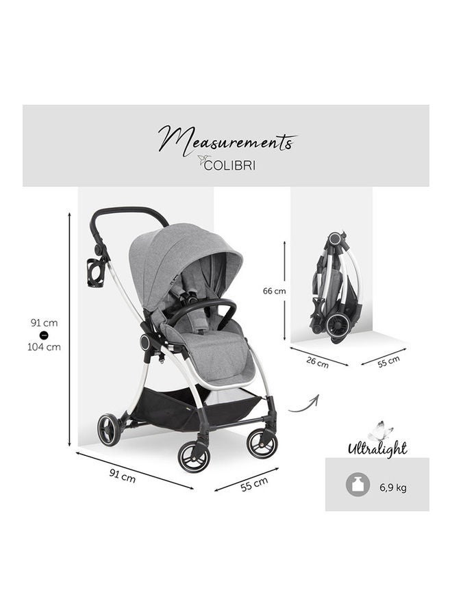hauck Standard Baby Single Stroller Colibri - Grey  - Image 3