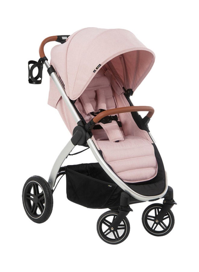hauck - Uptown Pushchair, Melange Rose Stroller For All Terrains, Extra Large Seat, Lie - Flat Position, Rubber Wheels, Suspension, Compact And Easy Fold, With Raincover - Image 1