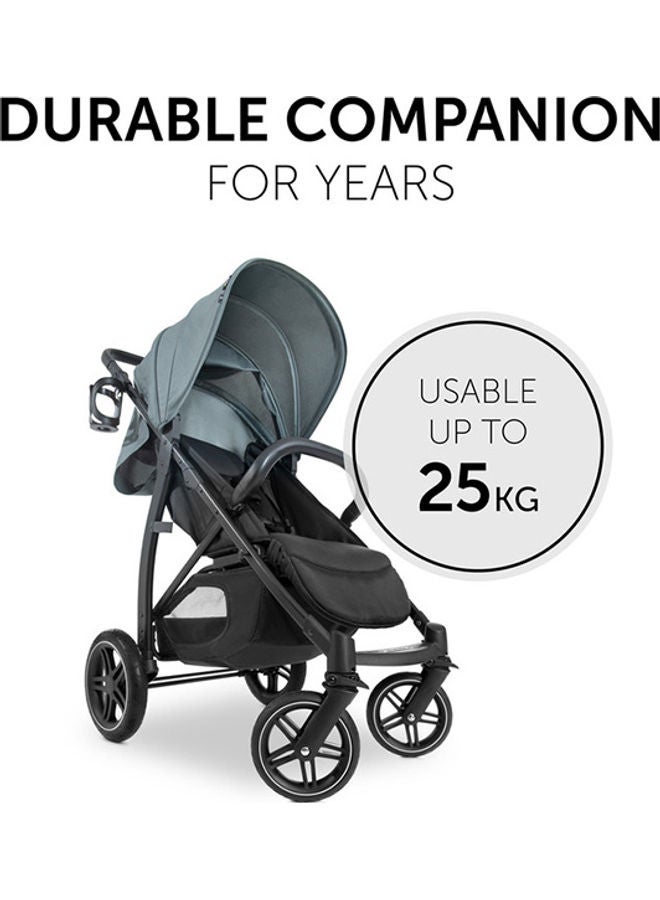 hauck - Rapid Buggy 4D, Up To 25 Kg, Quick Folding, Sun Canopy Upf 50+, Rubber Wheels, Drink Holder, Height Adjustable, Reclining Position, Easy To Wipe Clean, Large Shopping Basket, Jungle - Green - Image 1