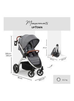 hauck Standard Baby Single Stroller Uptown - Grey  - Image 3