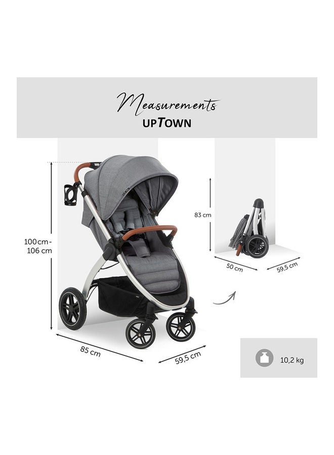 hauck Standard Baby Single Stroller Uptown - Grey  - Image 3