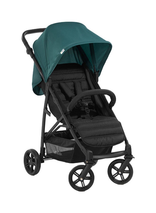 hauck Pushchair Rapid 4, Stroller 25 Kg (22 Kg Child + 3 Kg Basket), Small Folding Stroller With Lying Postion, Height - Adjustable, Large Shopping Basket, Petrol  - Image 1