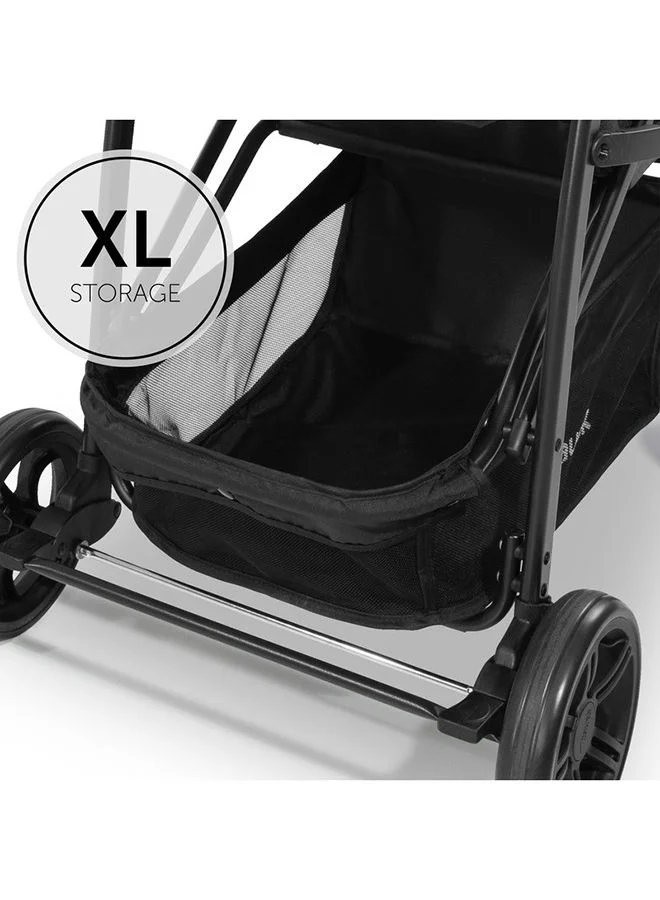 hauck Pushchair Rapid 4, Stroller 25 Kg (22 Kg Child + 3 Kg Basket), Small Folding Stroller With Lying Postion, Height - Adjustable, Large Shopping Basket, Petrol