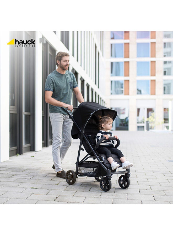 hauck - Pushchair Rapid 4, Stroller 25 Kg (22 Kg Child + 3 Kg Basket), Small Folding Stroller With Lying Postion, Height - Adjustable, Large Shopping Basket - Black - Image 1