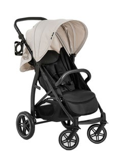 hauck Rapid Buggy 4D, Up To 25 Kg, Quick Folding, Sun Canopy Upf 50+, Rubber Wheels, Drink Holder, Height Adjustable, Reclining Position, Easy To Wipe Clean, Large Shopping Basket, Classic - Beige  - Image 1