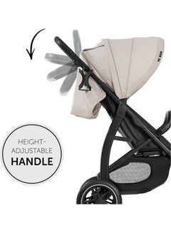 hauck Rapid Buggy 4D, Up To 25 Kg, Quick Folding, Sun Canopy Upf 50+, Rubber Wheels, Drink Holder, Height Adjustable, Reclining Position, Easy To Wipe Clean, Large Shopping Basket, Classic - Beige  - Image 5