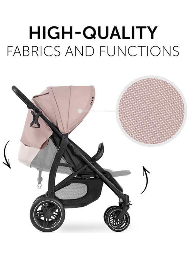 hauck - Rapid Buggy 4D, Up To 25 Kg, Quick Folding, Sun Canopy Upf 50+, Rubber Wheels, Drink Holder, Height Adjustable, Reclining Position, Easy To Wipe Clean, Large Shopping Basket - Pink - Image 1
