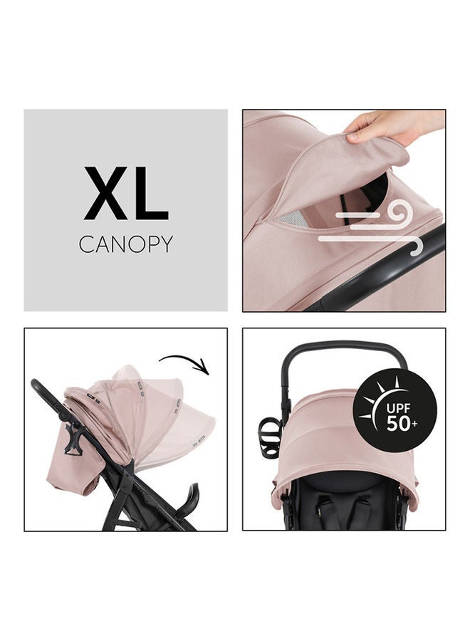 hauck - Rapid Buggy 4D, Up To 25 Kg, Quick Folding, Sun Canopy Upf 50+, Rubber Wheels, Drink Holder, Height Adjustable, Reclining Position, Easy To Wipe Clean, Large Shopping Basket - Pink - Image 1