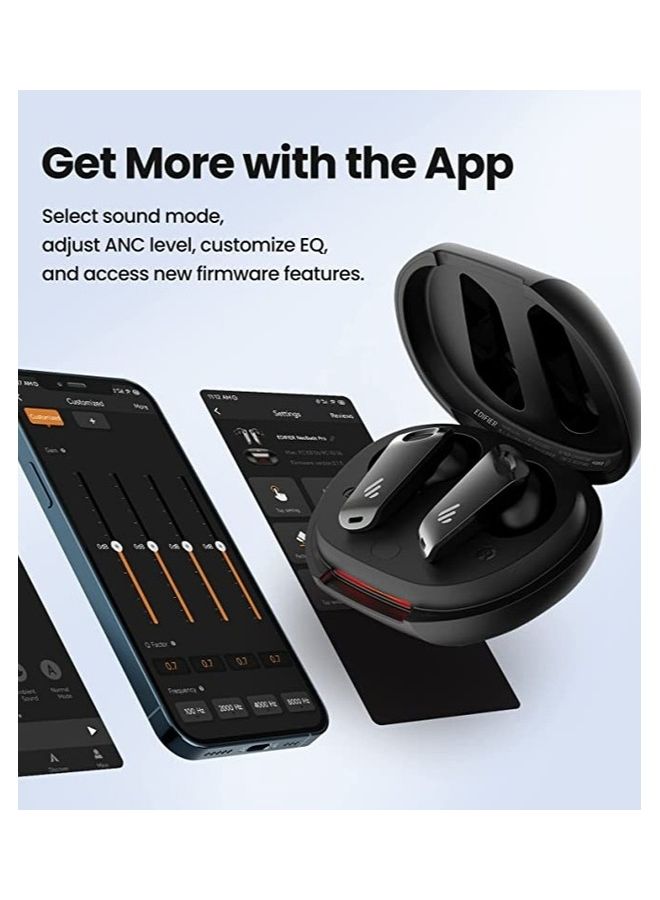 اديفير سماعات إيربادز نيوبادز برو بتقنية ستيريو لاسلكية حقيقية ومقاومة للماء والأتربة بمعيار IP54 مع خاصية إلغاء الضوضاء النشط لصوت فريد وتجربة ألعاب تفاعلية فائقة لون أسود - Image 3