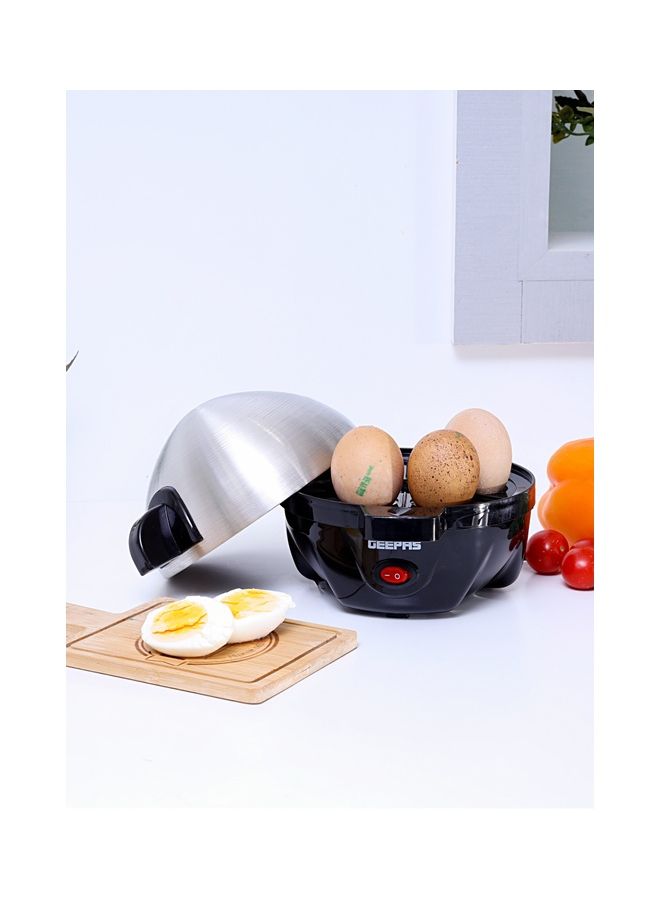 Egg Boiler, PP & SS Boiler, 7 Eggs at Once, GEB63032UK, Food Grade Stainless Steel Material, Power Lights & Automatic Buzzer, Soft/ Medium/ Hard Degree, Quick Healthy And Hassle Free, Steamer Function 350 W GEB63032UK Black & Silver - v1660961240/N53343806A_3