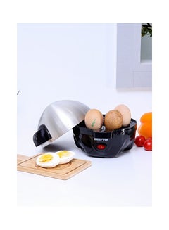GEEPAS Egg Boiler, PP & SS Boiler, 7 Eggs at Once, GEB63032UK, Food Grade Stainless Steel Material, Power Lights & Automatic Buzzer, Soft/ Medium/ Hard Degree, Quick Healthy And Hassle Free, Steamer Function 350 W GEB63032UK Black & Silver  - Image 3