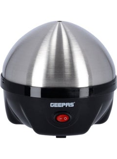 GEEPAS Egg Boiler, PP & SS Boiler, 7 Eggs at Once, GEB63032UK, Food Grade Stainless Steel Material, Power Lights & Automatic Buzzer, Soft/ Medium/ Hard Degree, Quick Healthy And Hassle Free, Steamer Function 350 W GEB63032UK Black & Silver  - Image 4