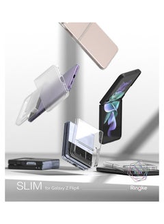 Ringke Slim Case Premium Thin Soft Hard PC with Non-Slip Grip Protective Phone Cover  for Z Flip 4 2022 Clear  - Image 3