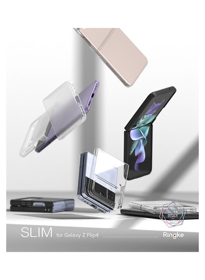 Ringke - Slim Case Premium Thin Soft Hard PC with Non-Slip Grip Protective Phone Cover  for Z Flip 4 2022 Clear - Image 1