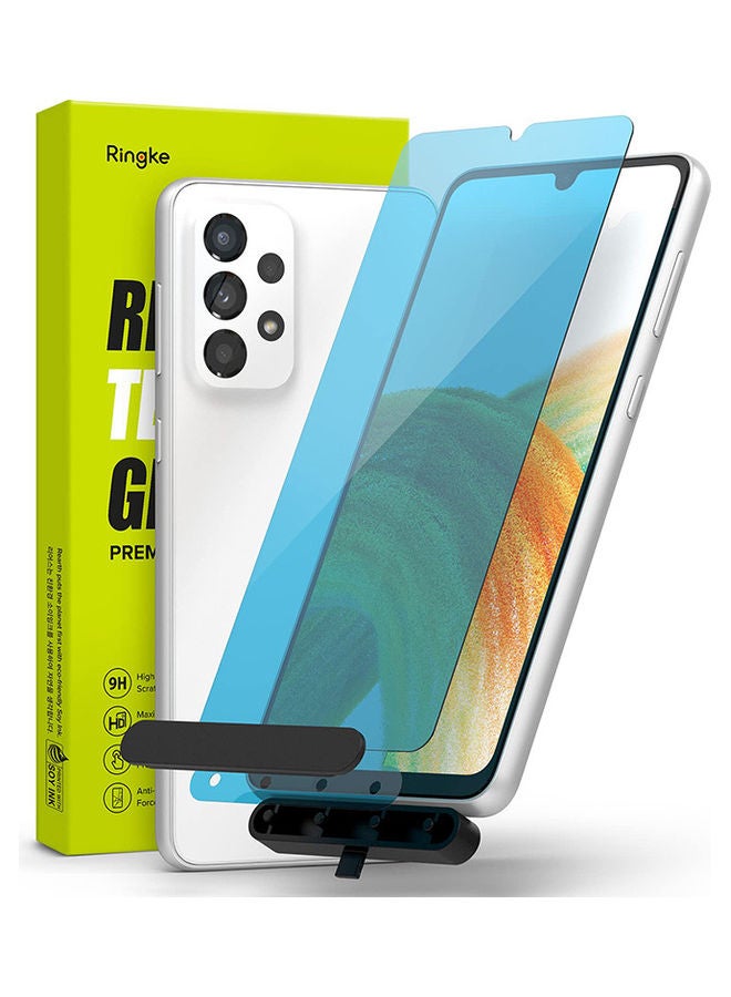 Ringke Tempered Glass Screen Protector Compatible With Samsung Galaxy A33 5G Premium 9H Hardness Glass Film [2 Pack] - Clear - Image 1