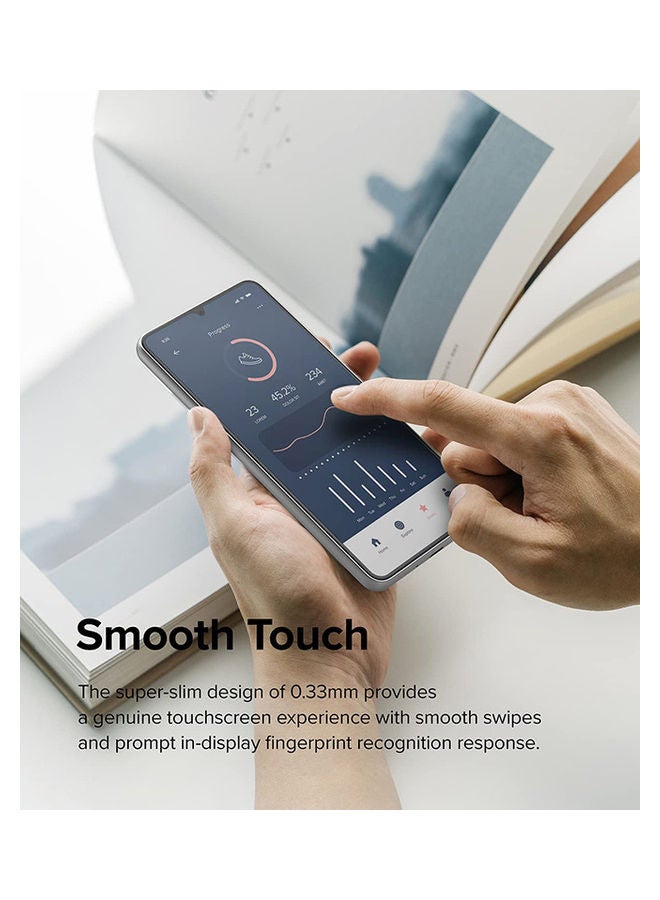 Ringke Tempered Glass Screen Protector Compatible With Samsung Galaxy A33 5G Premium 9H Hardness Glass Film [2 Pack] - Clear - Image 3