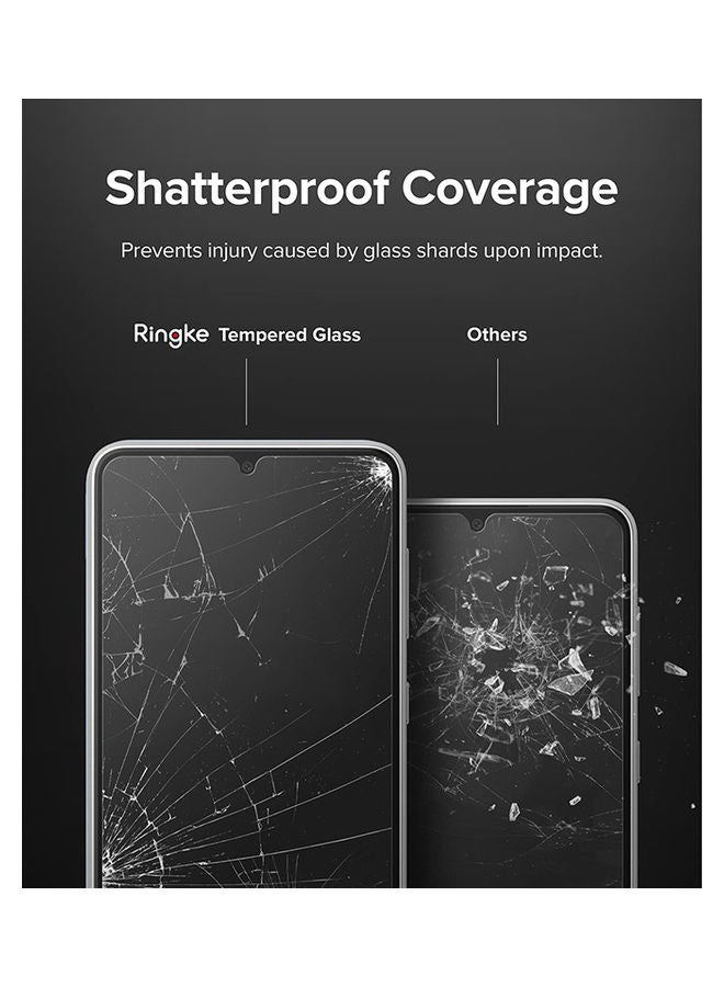 Ringke Tempered Glass Screen Protector Compatible With Samsung Galaxy A33 5G Premium 9H Hardness Glass Film [2 Pack] - Clear - Image 4