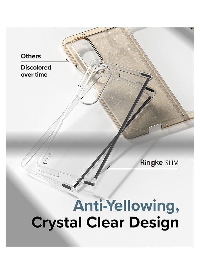 Ringke Slim Case for Galaxy Z Fold 4 Anti-Cling Micro-Dot Technology Shockproof Protective Supports Fast Wireless Charging Clear - Image 5