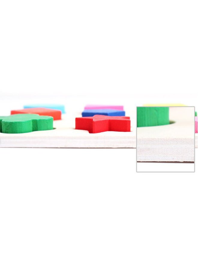 كول بيبي - لعبة أحجية تثبيت خشبية للتعرف على الأشكال الهندسية 15x0.6x15سم - Image 1