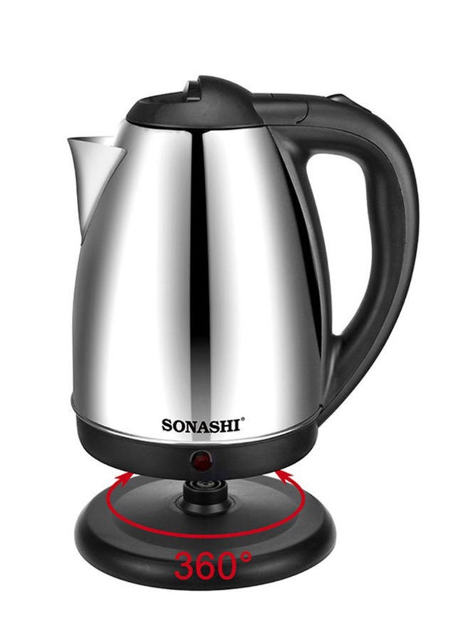 SONASHI Cordless Electric Kettle 1500W With 4-Slice Grill Sandwich Maker Bundle 1.8 L 2000 W SGT-854/SKT-1804/Bundle Black/Silver  - Image 4