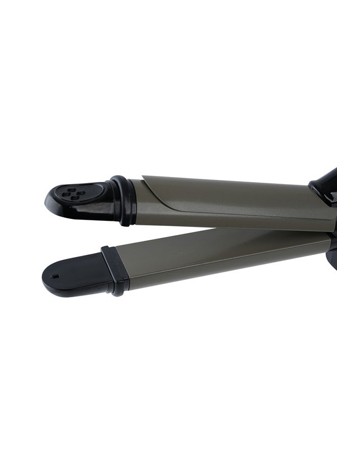 SONASHI - 2in1 Hair Curler And Straightener with Ceramic Coated Barrel  LED Display  360 Swivel Cord  On And Off Switch  Hair Styling Tool  Curler Straightener with Power 45W  300grams SHC-3005 Grey/Black 300grams - Image 1