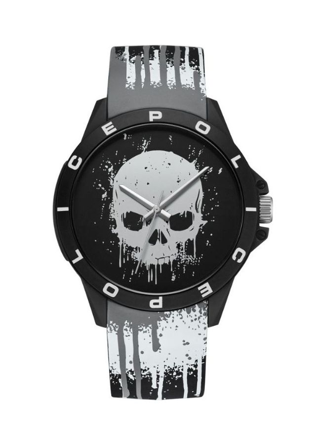 بوليس Sketch Silicone Band Analog Wrist Watch PEWUM2237769 - 40mm - Black - Image 1