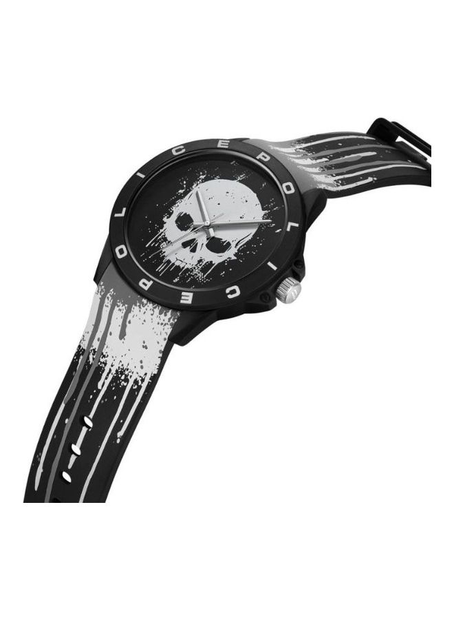بوليس Sketch Silicone Band Analog Wrist Watch PEWUM2237769 - 40mm - Black - Image 2