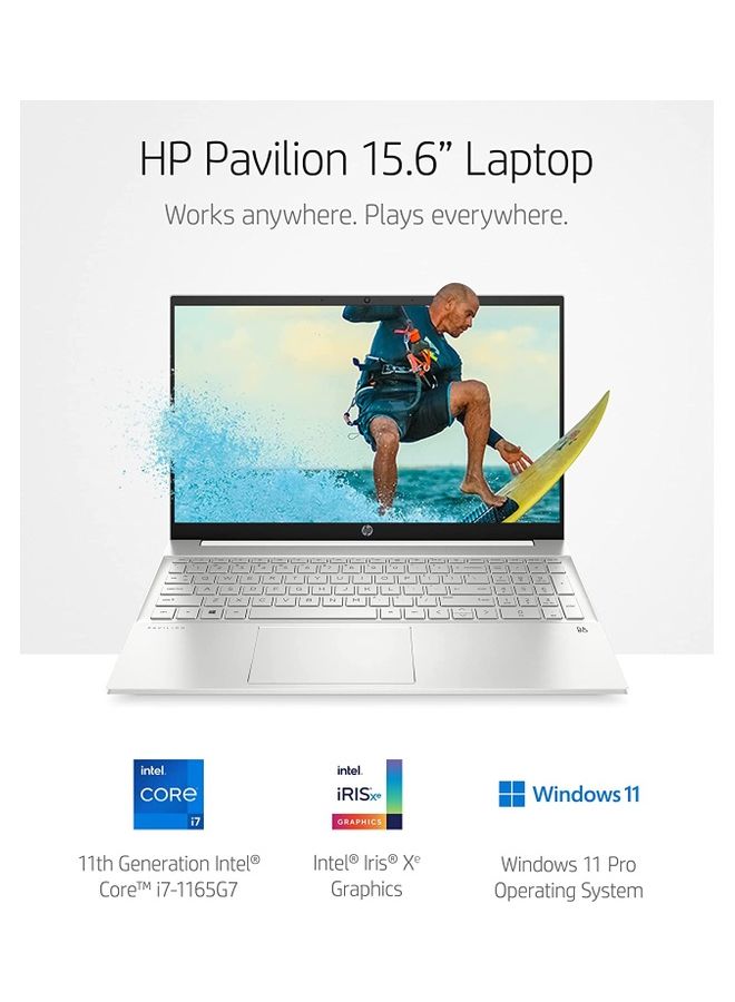 Pavilion 15 (Upgraded Version) Laptop (Upgraded Version) Laptop With 15.6-Inch Display Intel Core i7-1165G7 Processor/16GB RAM/512GB SSD/Intel XE Graphics/Windows 11 Pro English Silver - v1661151696/N53344077A_2