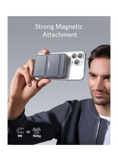 Anker 622 Magnetic Battery (MagGo), 5000mAh Foldable Magnetic Wireless Portable Charger and USB-C iPhone 16 Pro Max/15/14 Series (Interstellar Gray) Black  - Image 5