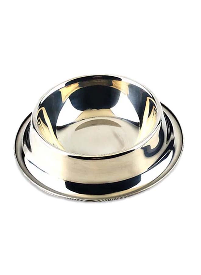 OUTAD Stainless Steel Food And Drink Water Bowl Silver 1yard - Image 1