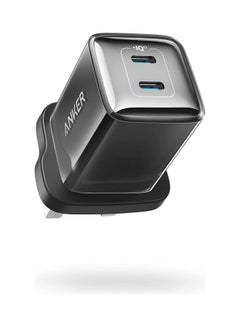 قابس USB C بقدرة 40 وات، شاحن 521، شاحن سريع مدمج PIQ 3.0، Nano Pro لهاتف iPhone 13/13 Mini/13 Pro/13 Pro Max/12، Galaxy، Pixel 4/3، iPad/iPad mini أسود لون أسود