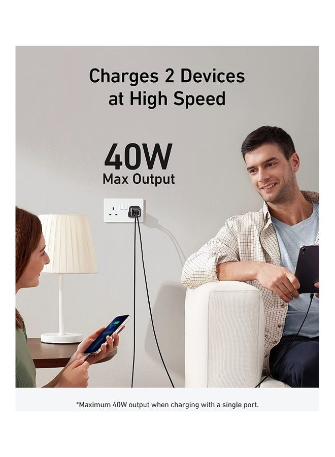 آنكر - قابس USB C بقدرة 40 وات، شاحن 521، شاحن سريع مدمج PIQ 3.0، Nano Pro لهاتف iPhone 13/13 Mini/13 Pro/13 Pro Max/12، Galaxy، Pixel 4/3، iPad/iPad mini أسود لون أسود - Image 1