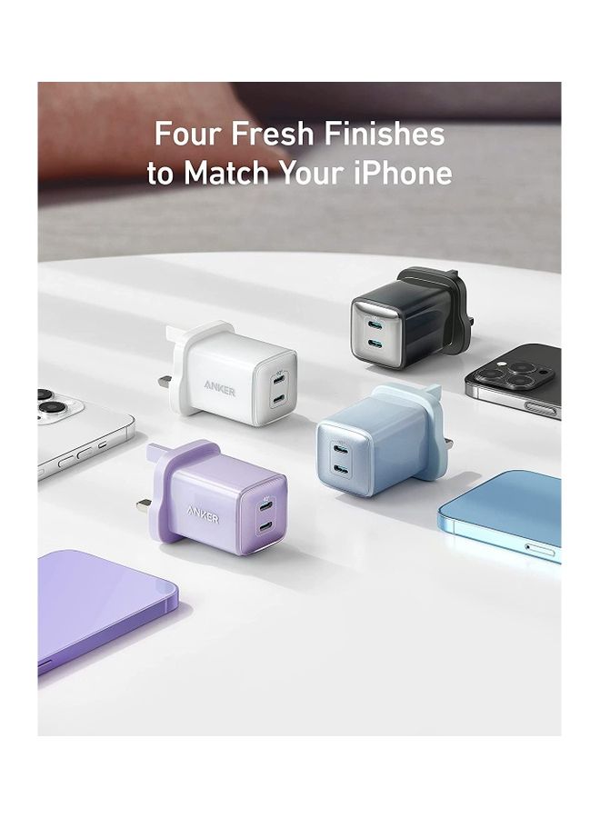 آنكر - قابس USB C بقدرة 40 وات، شاحن 521، شاحن سريع مدمج PIQ 3.0، Nano Pro لهاتف iPhone 13/13 Mini/13 Pro/13 Pro Max/12، Galaxy، Pixel 4/3، iPad/iPad mini أسود لون أسود - Image 1