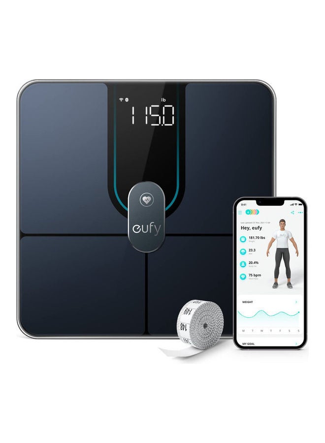Smart Scale P2 Pro Weight Scale With Wi-Fi Bluetooth 16 Measurements Including Heart Rate Body Fat Bmi Muscle And Bone Mass 3D Virtual Body Mode 50 G/0.1 Lb - v1661157233/N53344128A_1
