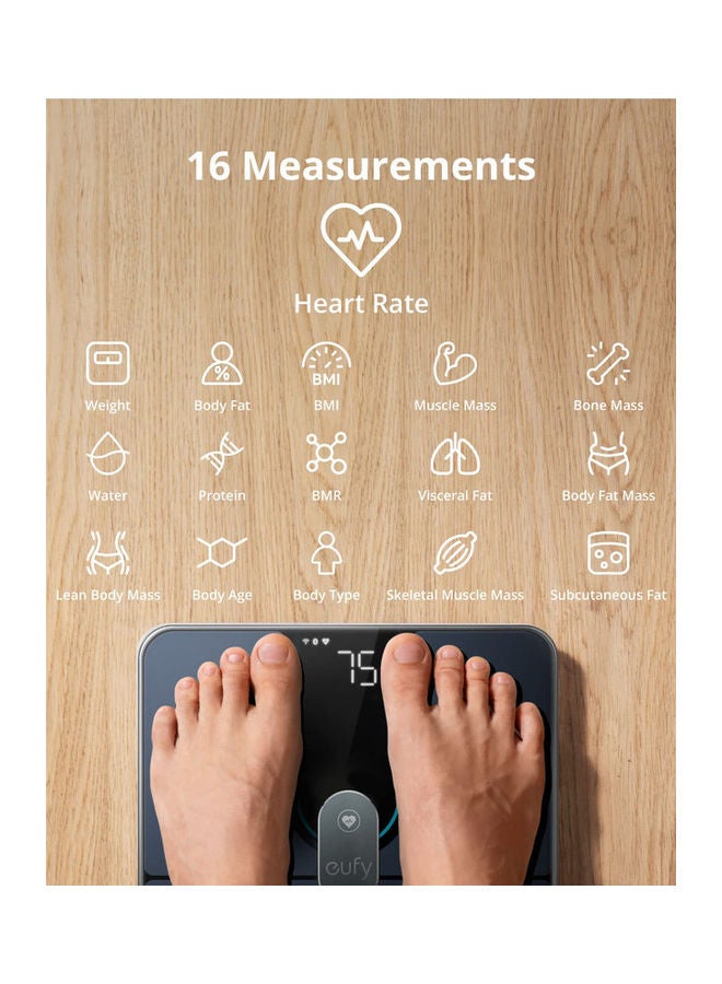 Smart Scale P2 Pro Weight Scale With Wi-Fi Bluetooth 16 Measurements Including Heart Rate Body Fat Bmi Muscle And Bone Mass 3D Virtual Body Mode 50 G/0.1 Lb - v1661157233/N53344128A_2