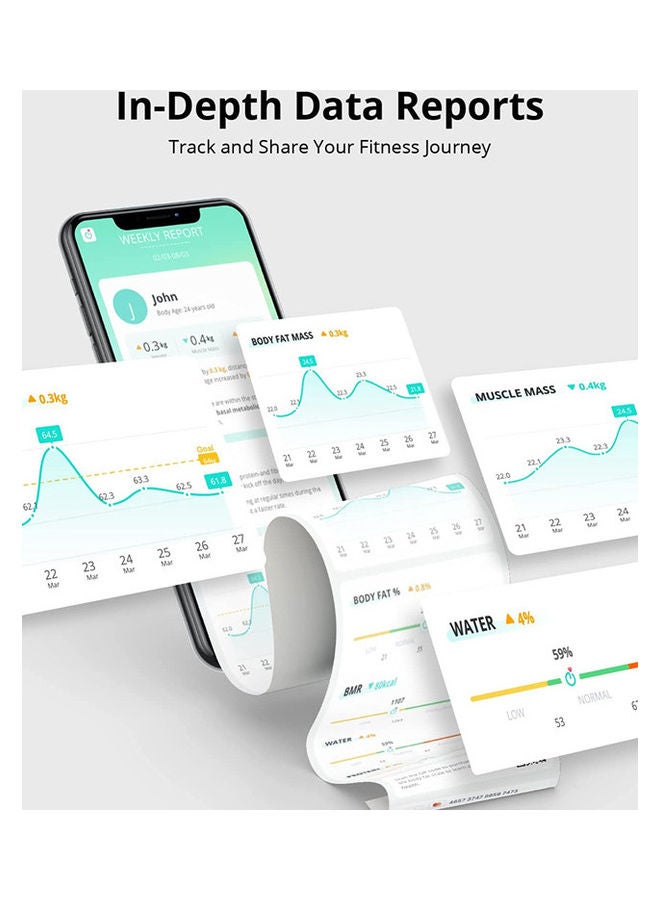 Smart Scale P2 Pro Weight Scale With Wi-Fi Bluetooth 16 Measurements Including Heart Rate Body Fat Bmi Muscle And Bone Mass 3D Virtual Body Mode 50 G/0.1 Lb - v1661157233/N53344128A_5