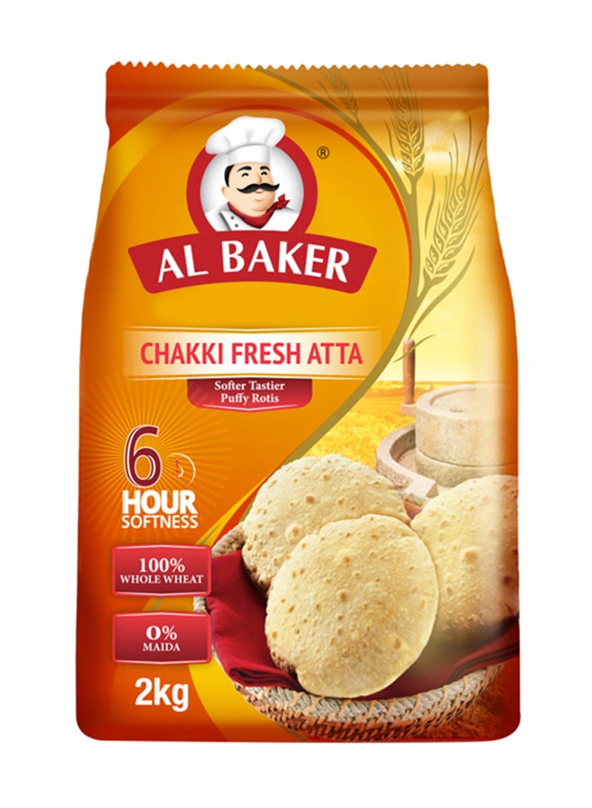 Al Baker Chakki Fresh Atta Flour 2kg  - Image 1