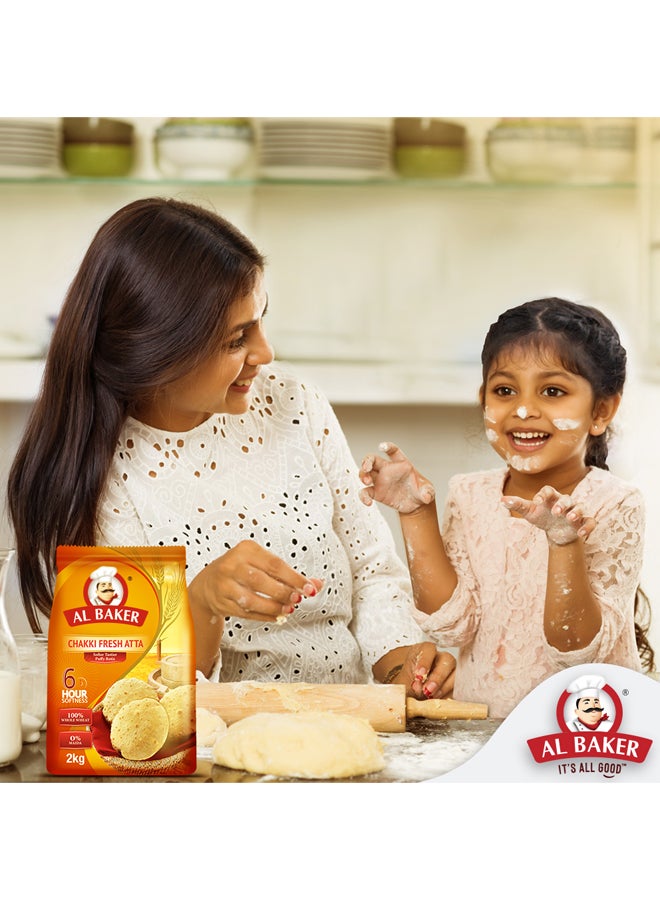 Al Baker Chakki Fresh Atta Flour 2kg  - Image 2