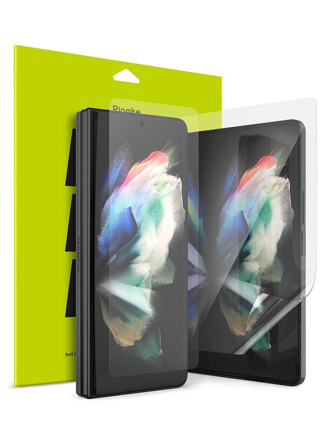 Ringke Samsung Galaxy Z Fold 4 5G 2022 Dual Easy Film Back & Front Screen Protector Clear - Image 1