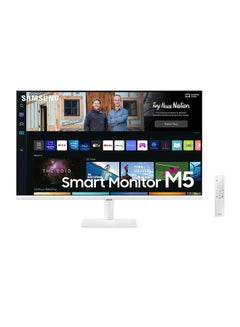 32 inch Flat Smart Monitor M5 FHD Smart TV, In build Speaker, Airplay, White LS32BM501EMXUE White