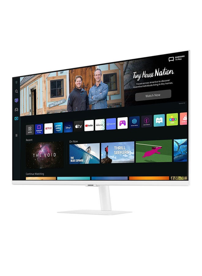 Samsung - 32 inch Flat Smart Monitor M5 FHD Smart TV, In build Speaker, Airplay, White LS32BM501EMXUE White - Image 1