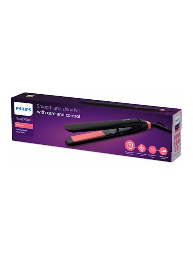 Philips - Straightcare Essential Thermoprotect Straightener 6 Temperature Settings up to 230°C. BHS376/03 Black/Pink 21.9cm - Image 1