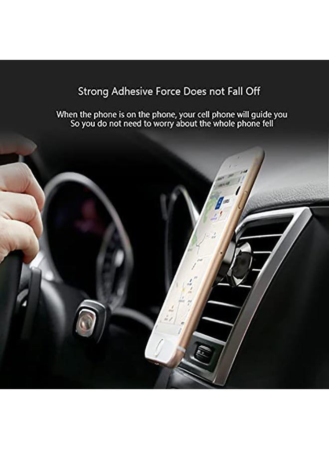 Baseus Metal Magnetic Plates Pack of 2 Replacement Magnet Plates for Car Phone Holder Sticky Magnetic Phone Sticker Self Adhesive Pad Thin Magnet Disc for Car Vent Dash Mount Holder(Without Holder) Black/Silver  - Image 2