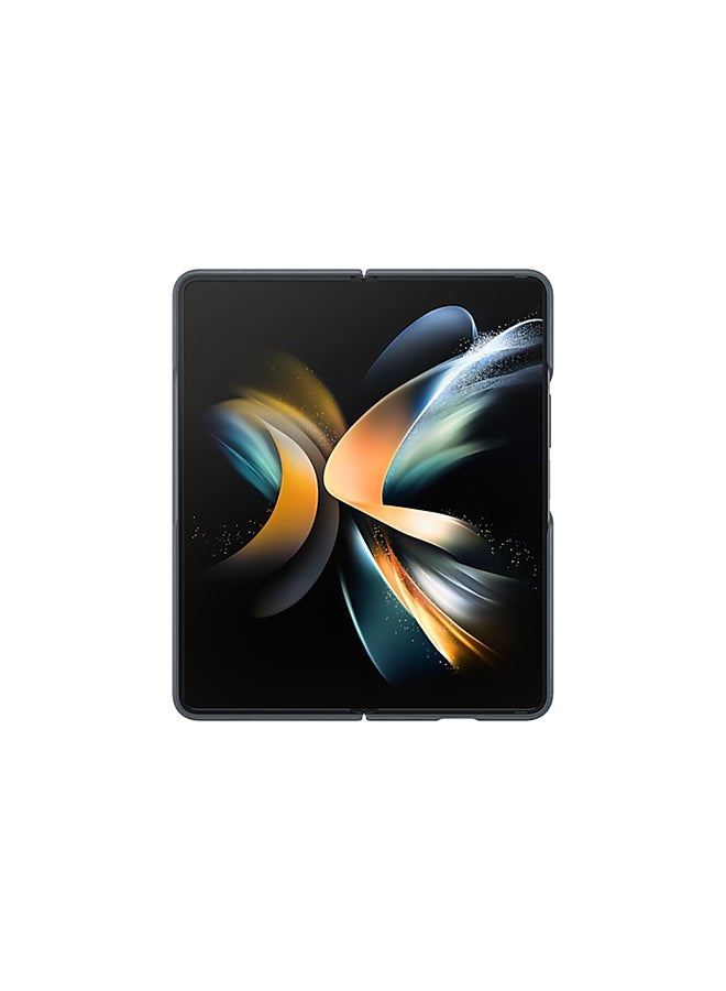 Samsung Fold 4 Leather Cover - Greygreen - Image 2