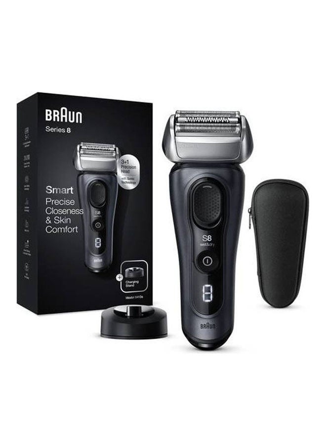براون جهاز للحلاقة الجافة والرطبة من السلسلة الثامنة طراز 8413s أسود - فضي - Image 1