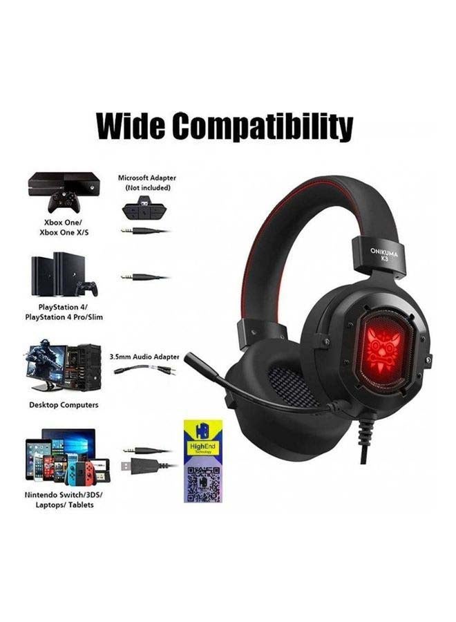 onikuma - K3 Stereo Gaming Headset For Xbox One PC PS4 -wired - Image 1