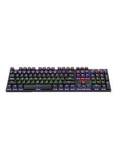 Redragon K565R RUDRA Gaming Mechanical Keyboard - RED Switch- Rainbow LED Lighting - English & Arabic Keys - Black
